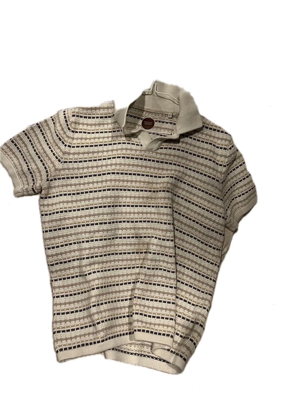 Common People Knit Sweater Polo Shirt Mens Large